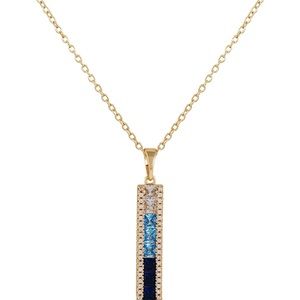 VINCE CAMUTO TRICOLOR STONE PENDANT NECKLACE 💙